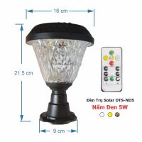 Đèn Trụ Nấm Đen Solar