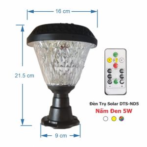 Đèn Trụ Nấm Đen Solar